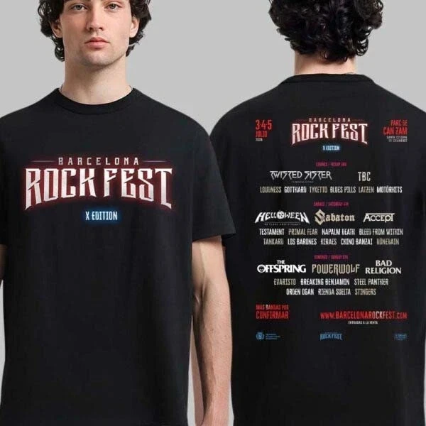 Barcelona Rock Fest 2026 Two Sided T-Shirt