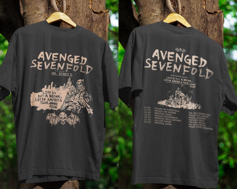 Avenged Sevenfold Merch 2026 Tour T-Shirt