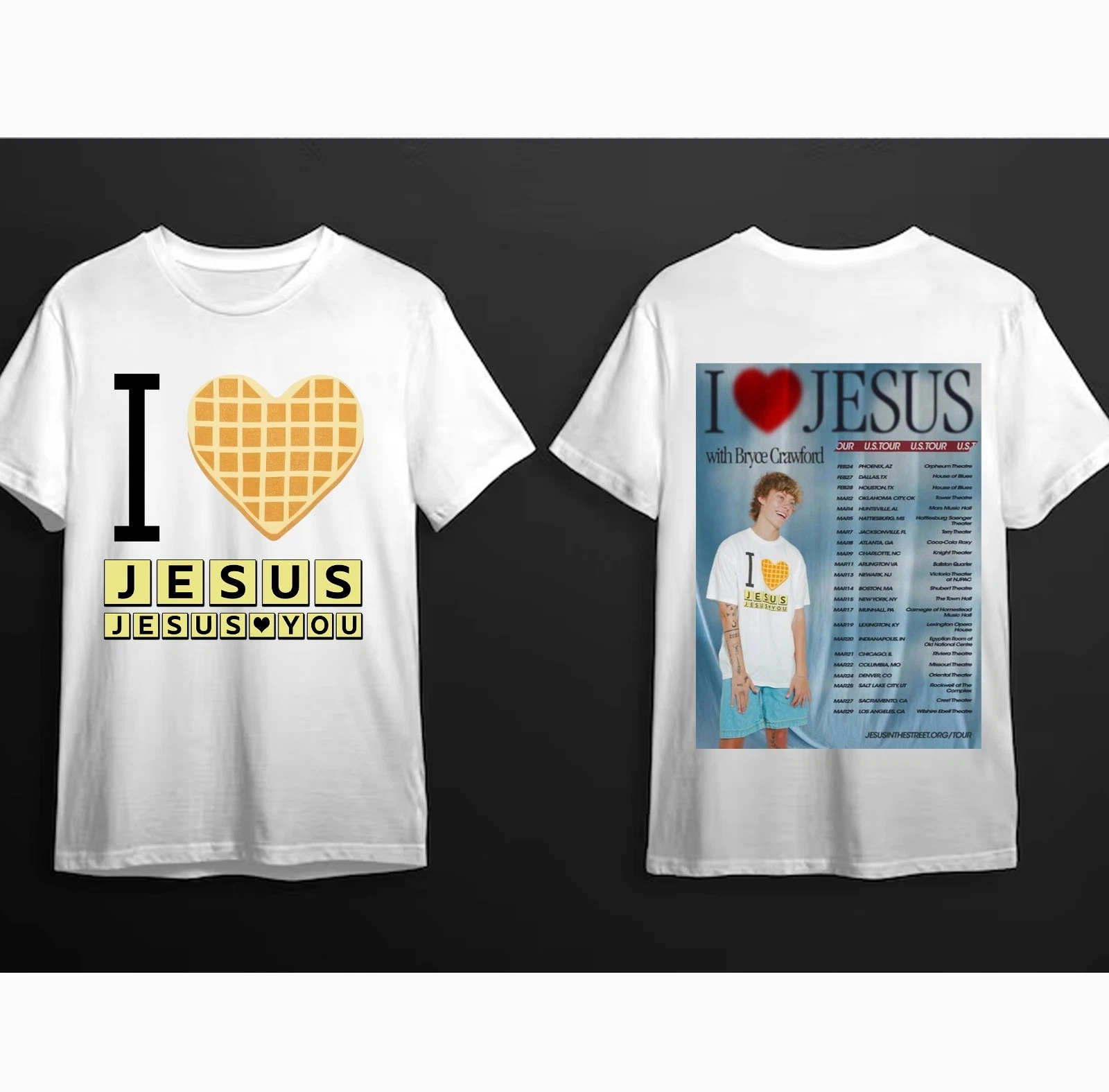 Bryce Crawford 2026 Us Tour I Love Jesus T Shirt