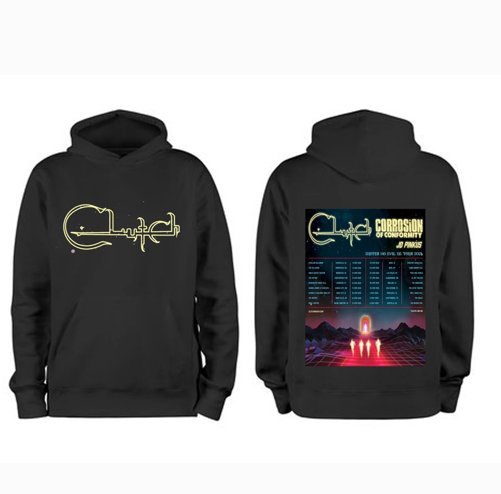 Clutch & Corrosion Of Conformity Suffer No Evil Us Tour 2026 Hoodie