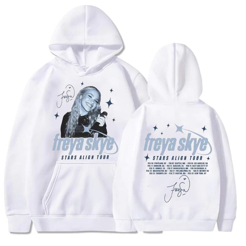 Freya Skye Merch 2026 Tour Hoodie White