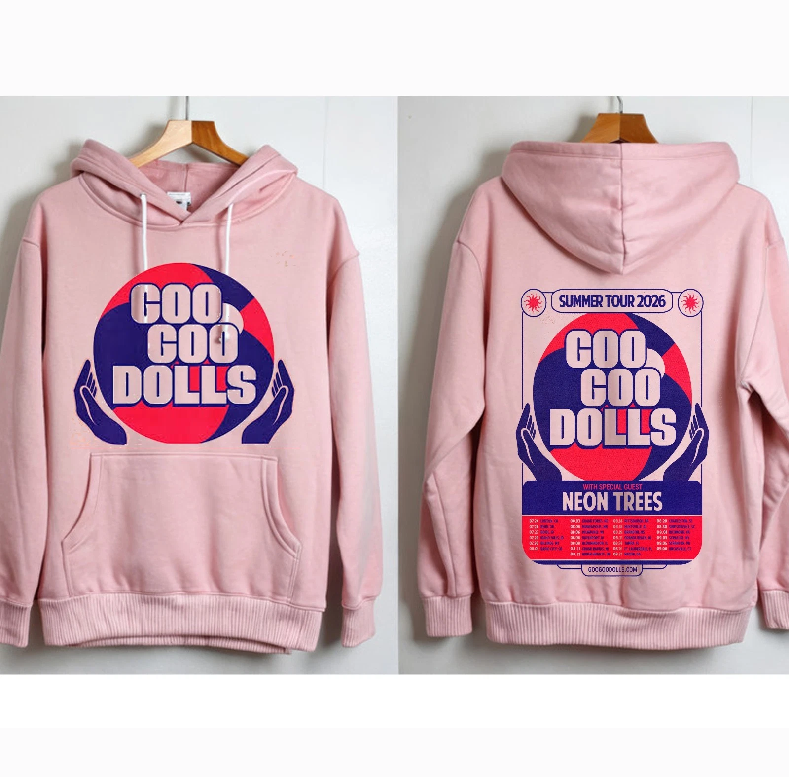 Goo Goo Dolls Merch Summer Tour 2026 Hoodie