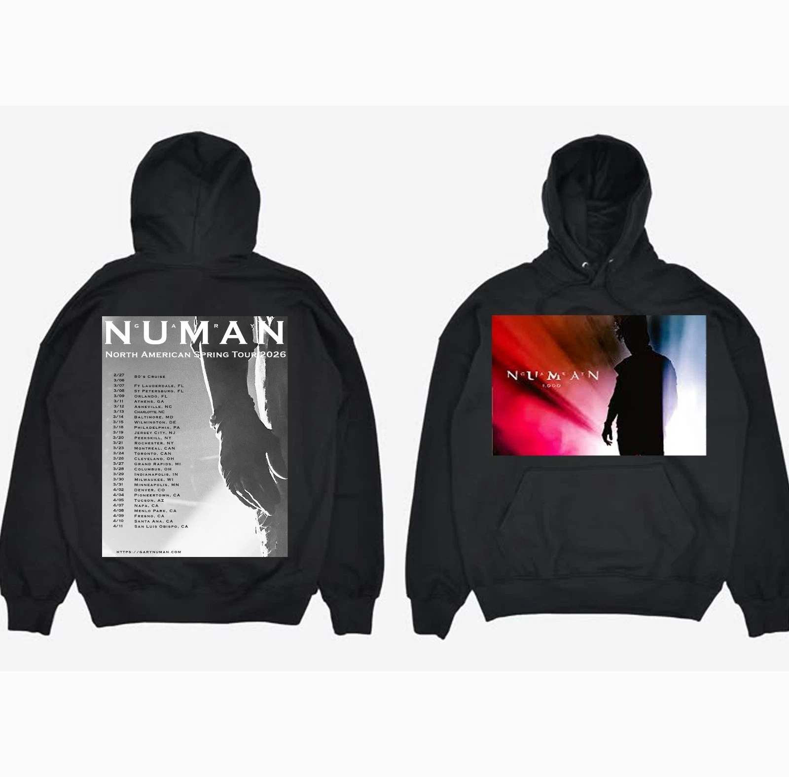 Gary Numan 2026 North American Tour Hoodie