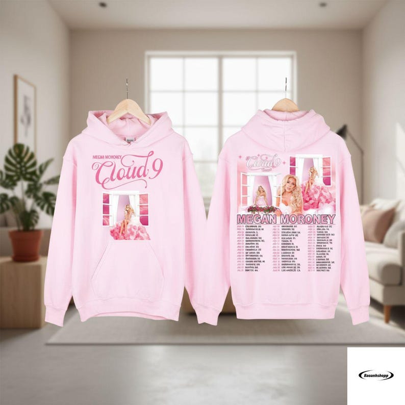 Megan Moroney Merch Cloud 9 Tour Pink Tour 2026 Hoodie