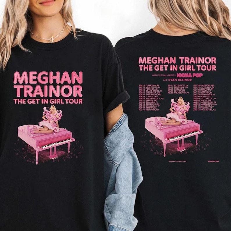 Meghan Trainor Merch The Get In Girl Tour 2026 T-Shirt Women
