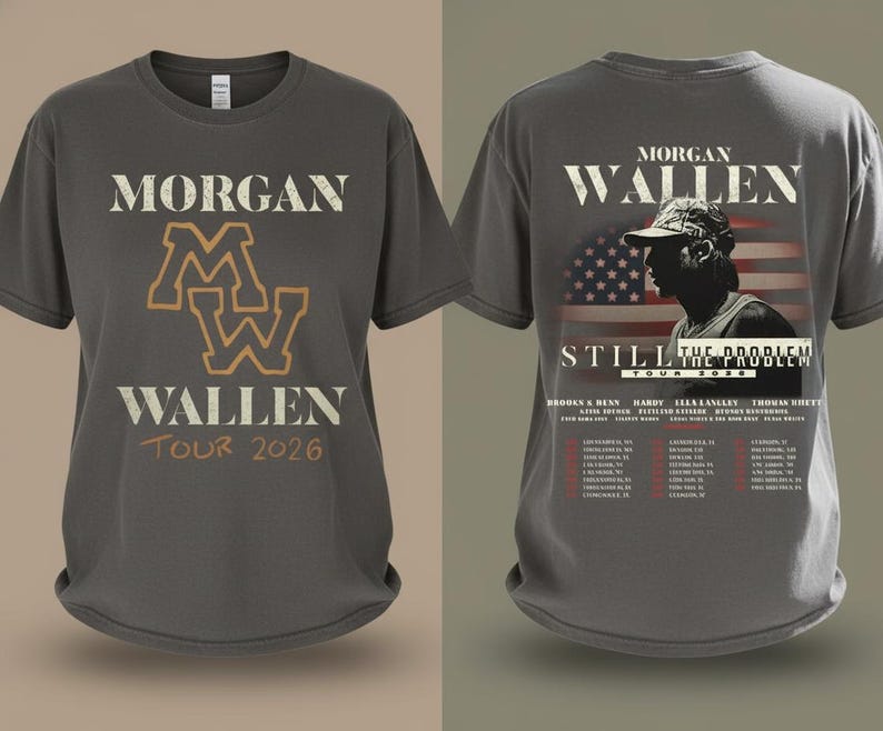 Morgan Wallen Merch Still The Problem Tour 2026 Shirt Grey