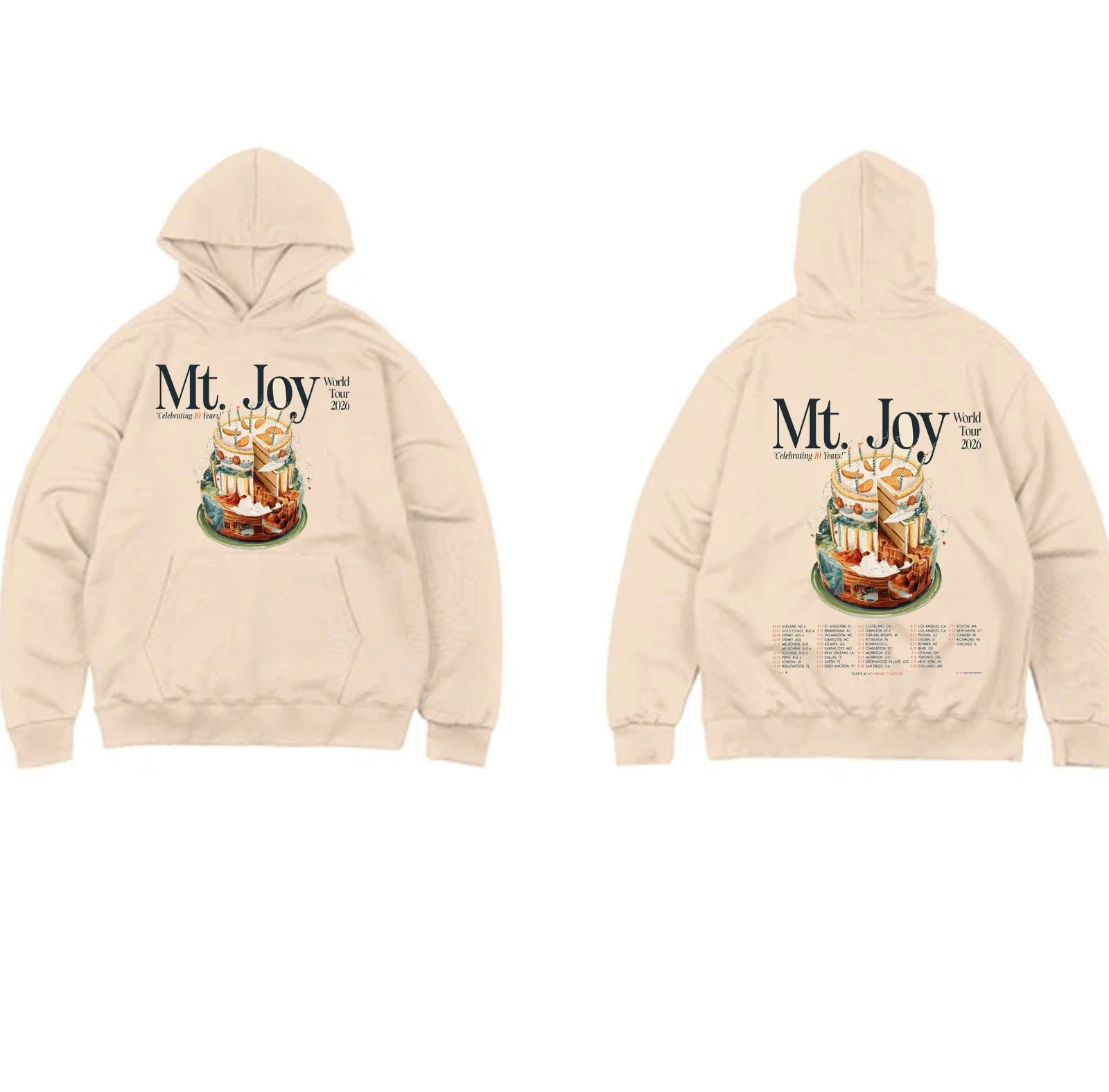 Mt Joy Celebrating 10 Years World Tour 2026 Hoodie