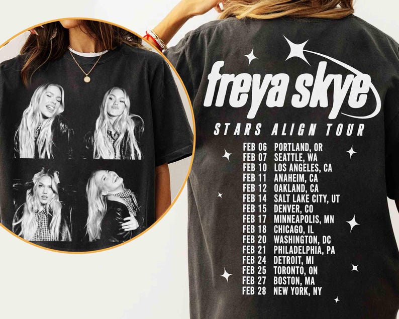 Retro Freya Skye Merch Silent Treatment Tour 2026 Festival Shirt