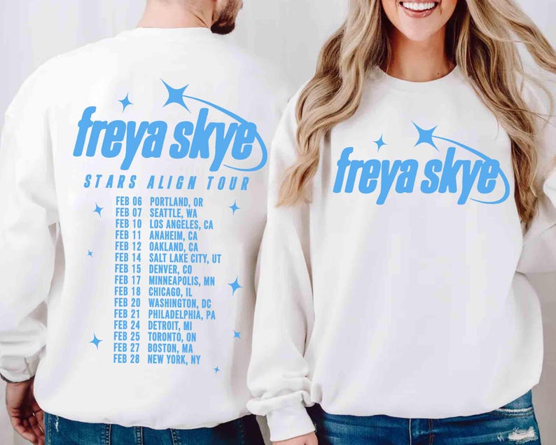 Retro Freya Skye Merch Silent Treatment Stars Align Tour 2026 Sweatshirt