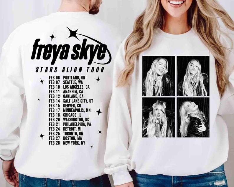Retro Freya Skye Merch Silent Treatment Tour 2026 Festival Shirt - Image 2