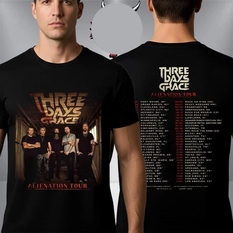 Three Days Grace Alienation Tour 2026 Schedule Tour Dates Unisex T-Shirt