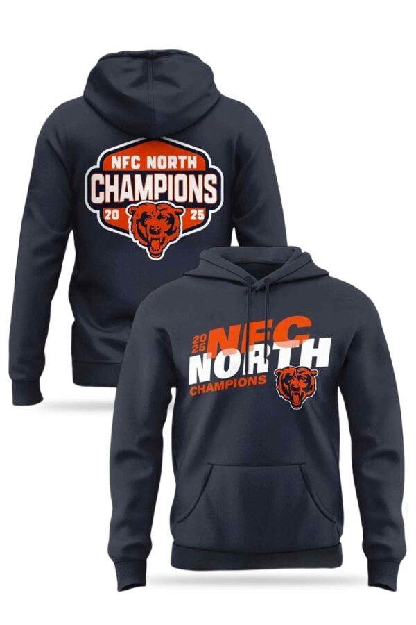 Bears 2025 NFC North Division Conquer Champions Hoodie