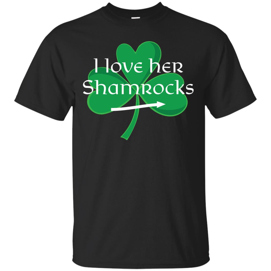 Saint Patricks Day I Love Her Shamrocks T-Shirt 