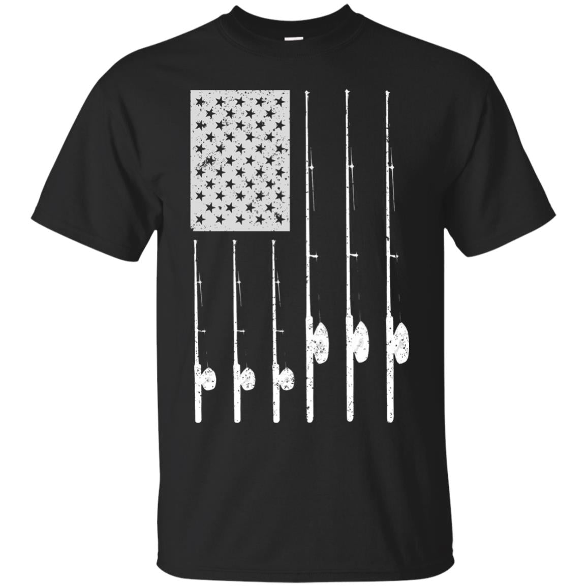 Patriotic Fishing American Usa Flag Great T-Shirt 