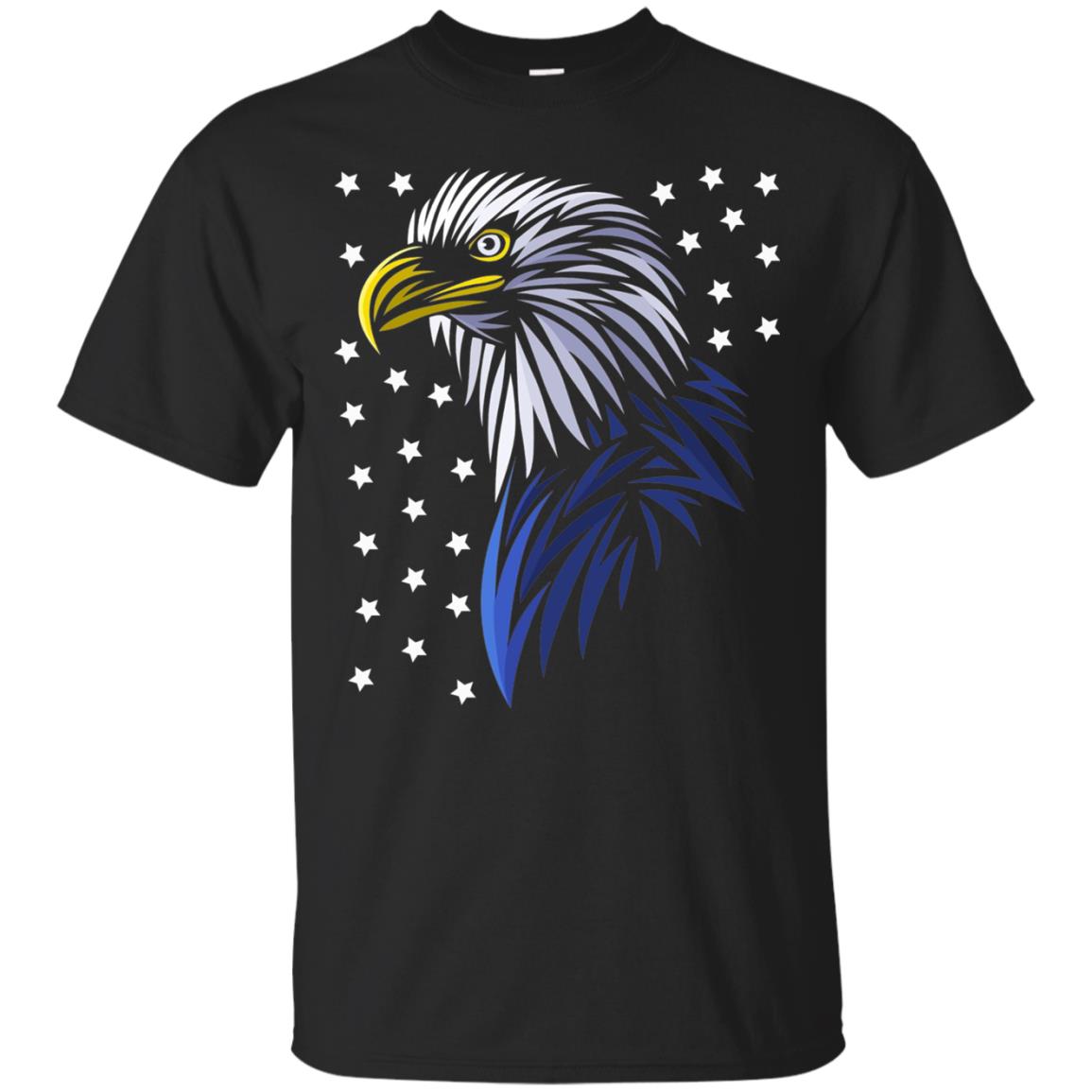 Usa Eagle Flag Stars Tribal Style T-Shirt