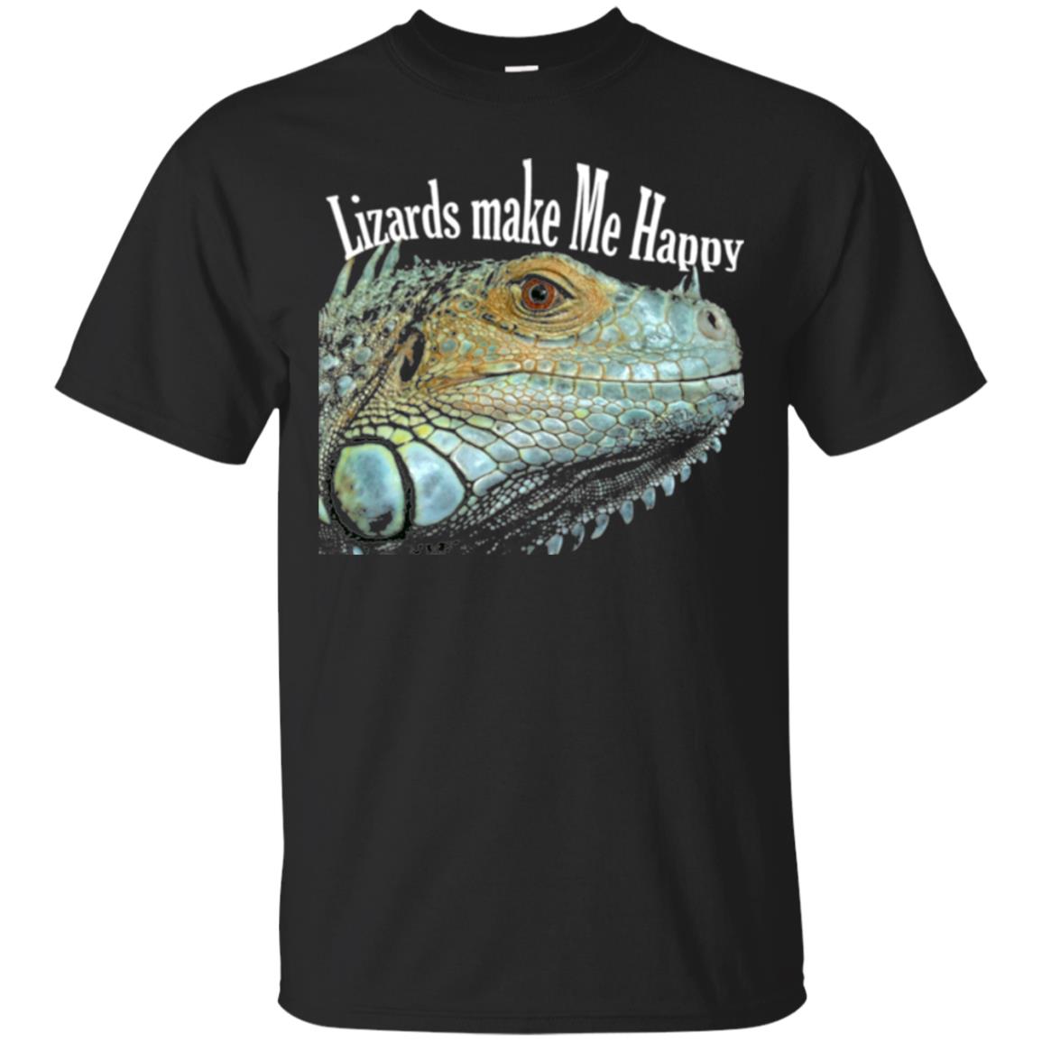 Reptiles Lovers Lizards Make Me Happy T-Shirt 
