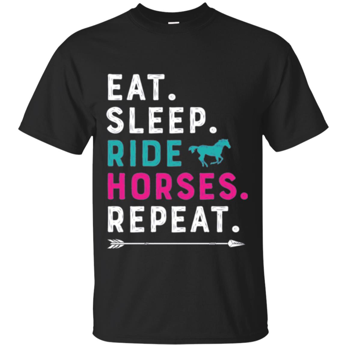 Horseback Lovers Eat Sleep Ride Horses Repeat T-Shirt