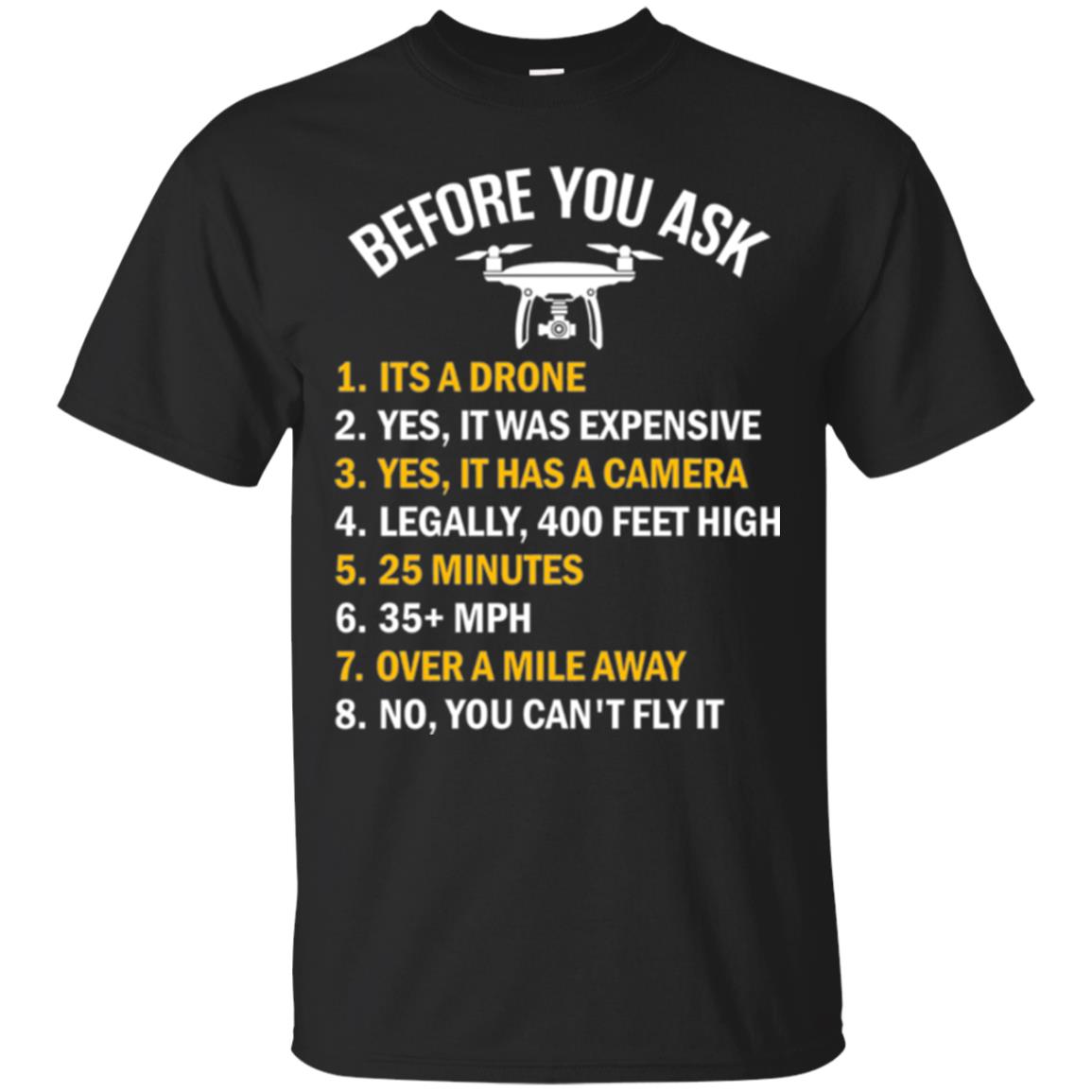 Before You Ask Funny Drone You Cant Fly It T-Shirt