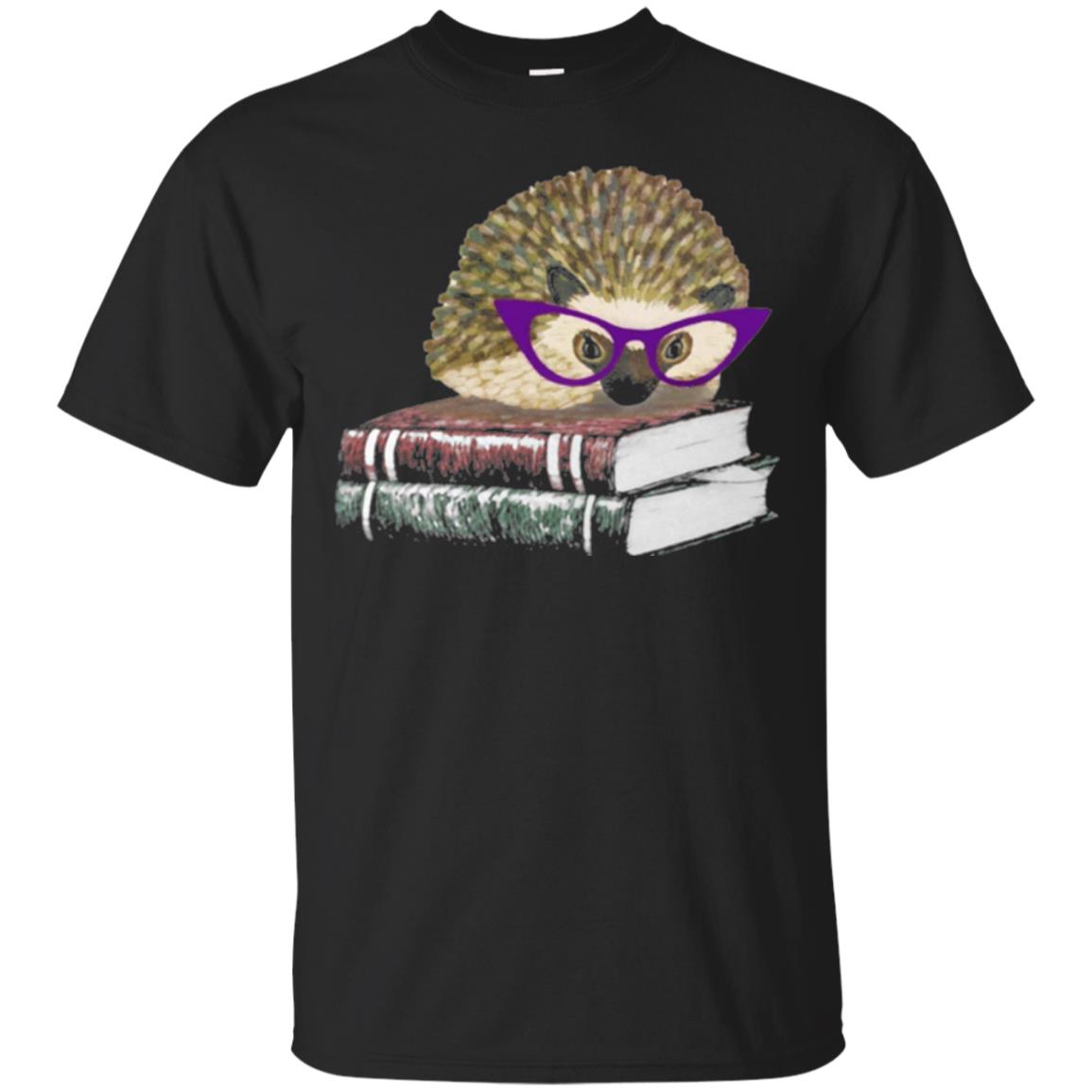 Adorable Hedgehog Book Nerd Gif T-Shirt 