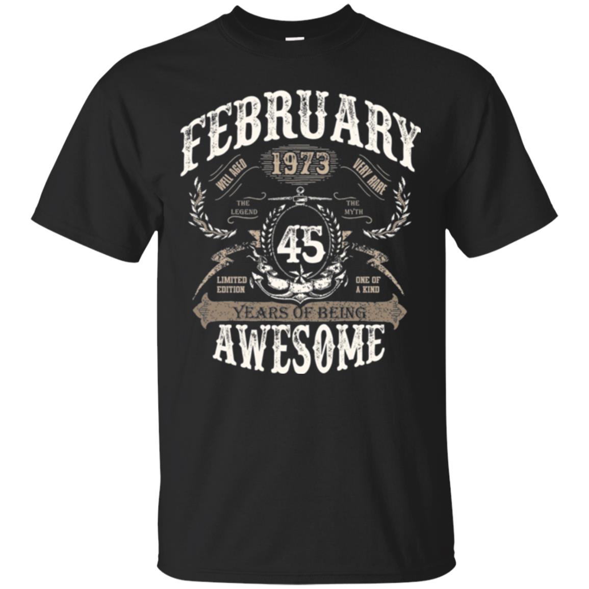 February 1973 45 Years Of Being Awesome 45 Years Old T-Shirt