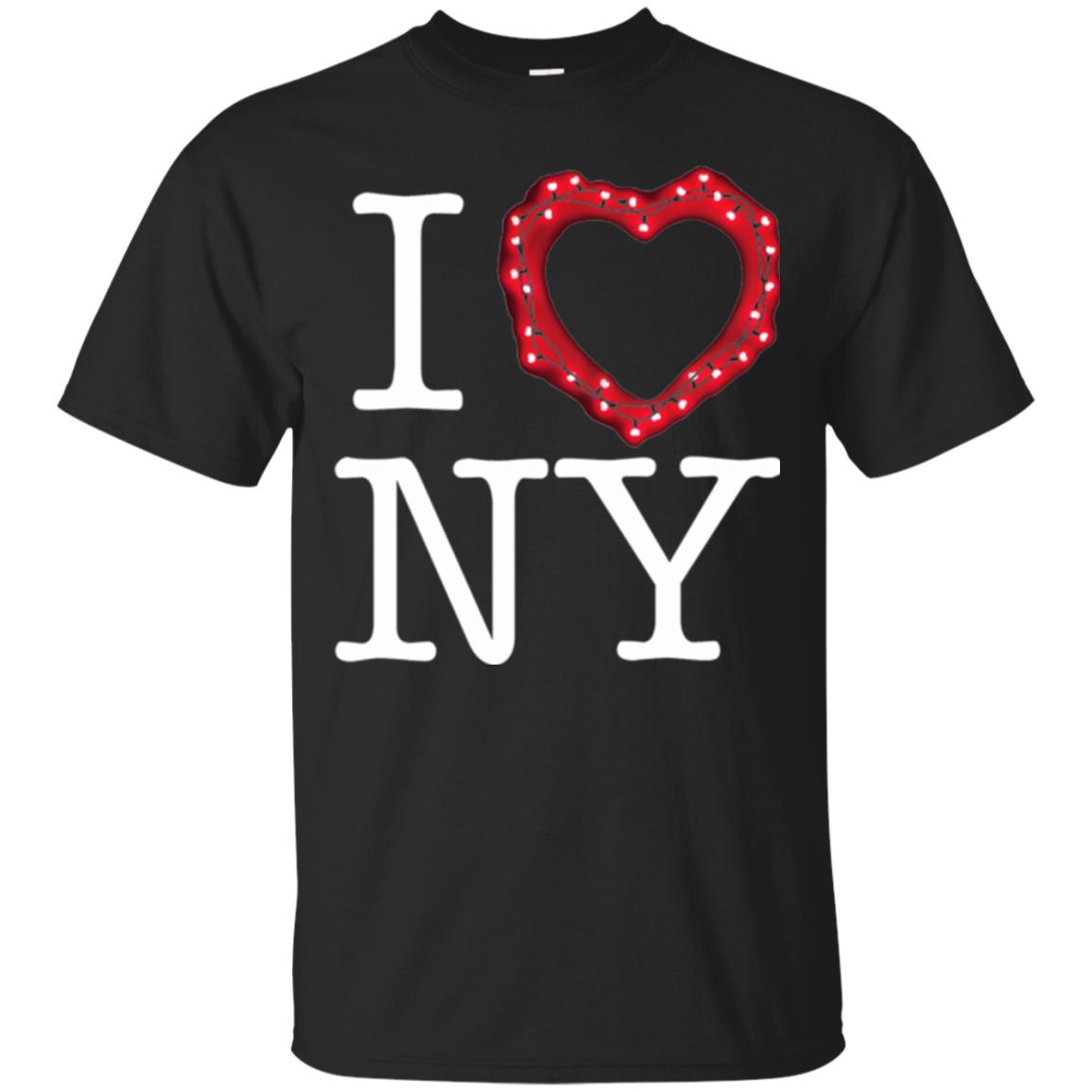 I Heart Love Ny Glowing String Lights New York T-Shirt 