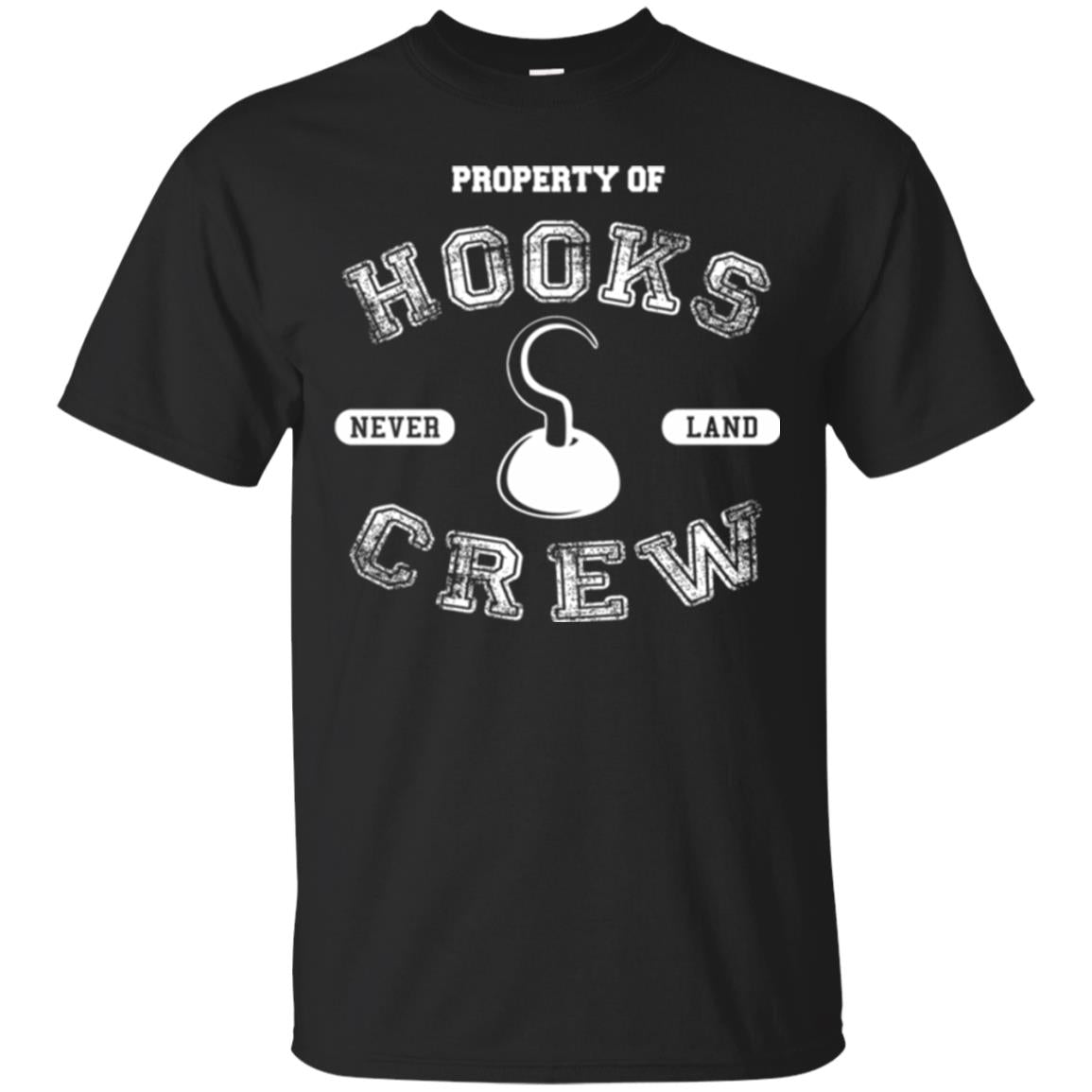 Property Of Captain Hooks Crew Funny Pirate T-Shirt 