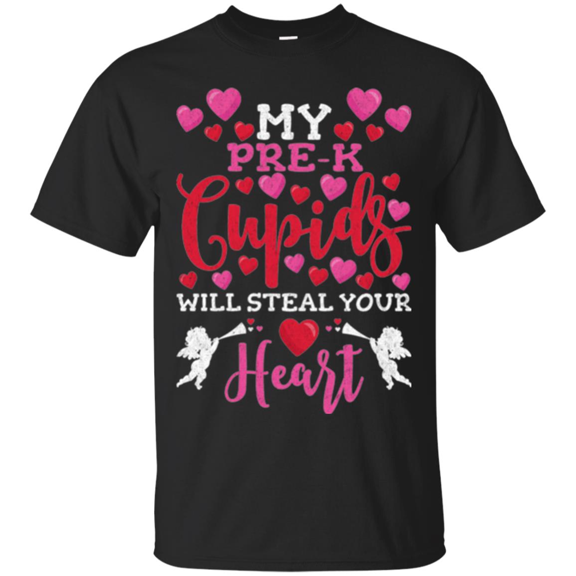 Teacher Valentines Day My Pre-K Cupids Will Steal Your Heart T-Shirt 