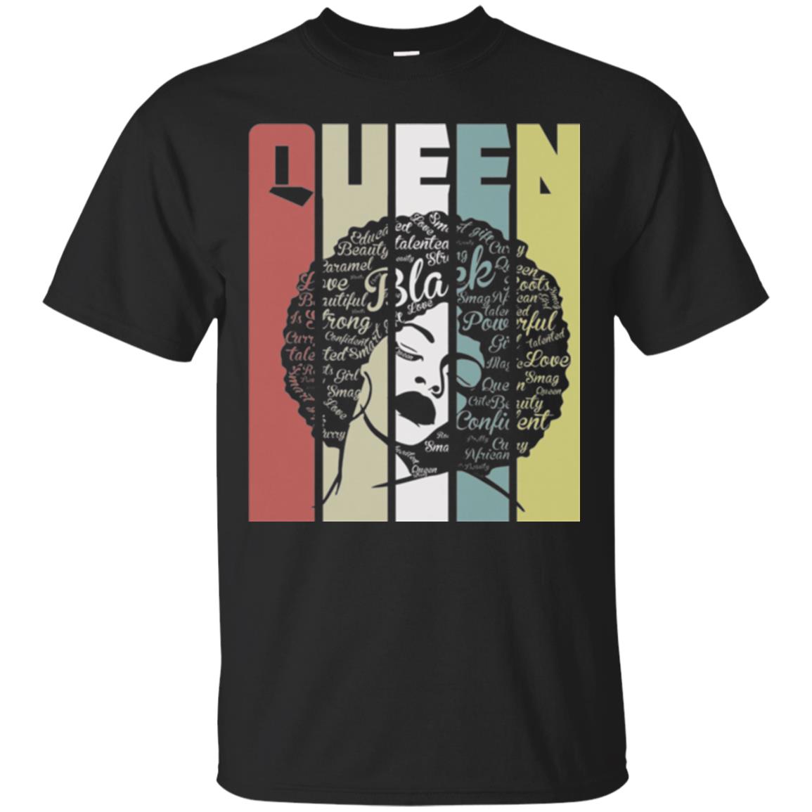 Vintage Retro Strong Black Woman With Natural Hair Afro T-Shirt