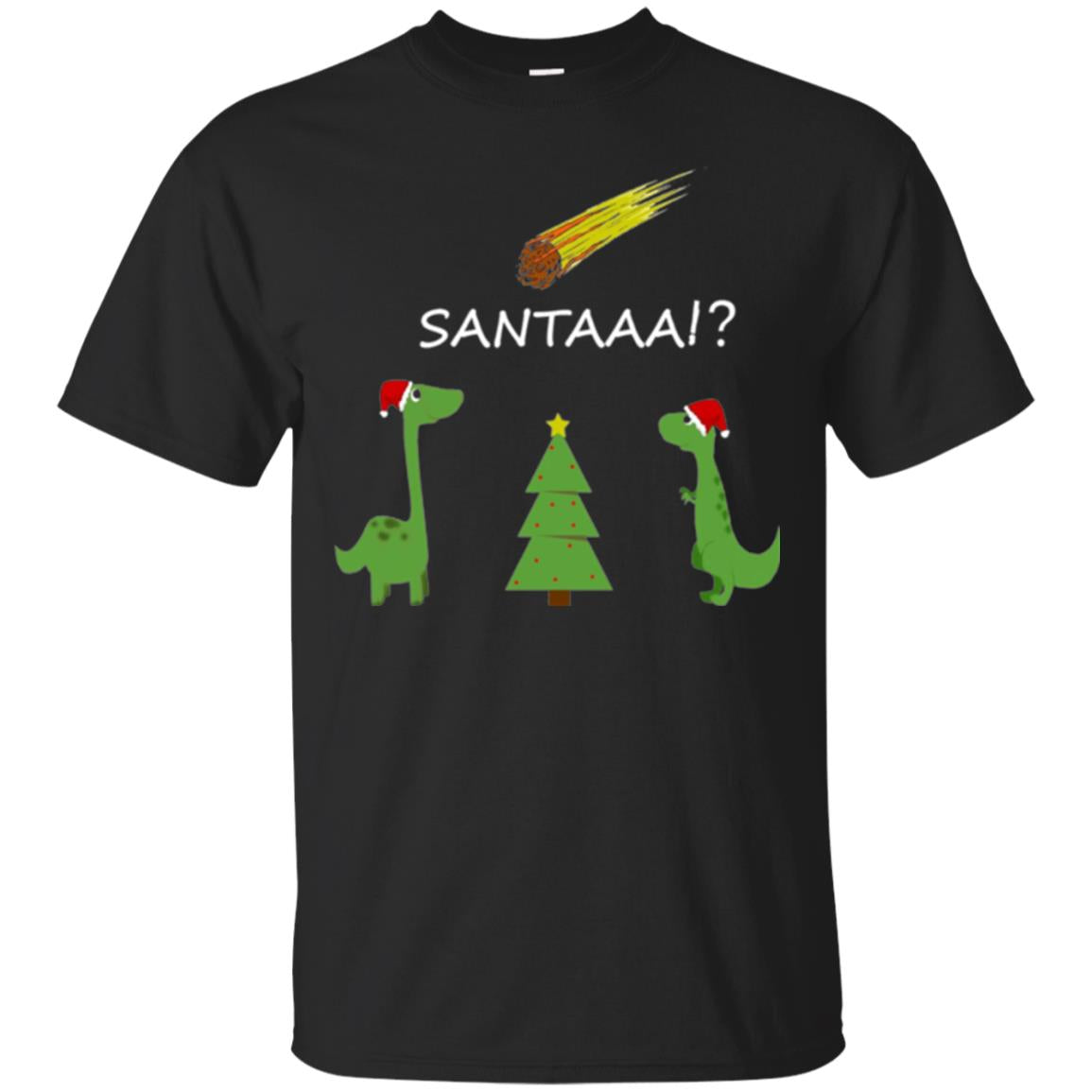 Christmas Funny Dinosaus Santaaa T-Shirt