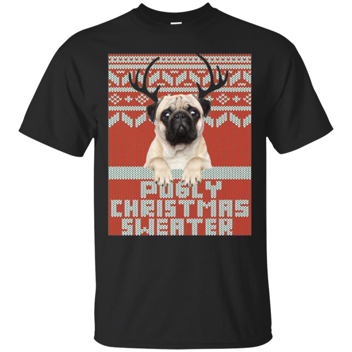 Dog Lovers Pugly Christmas Sweater T-Shirt 