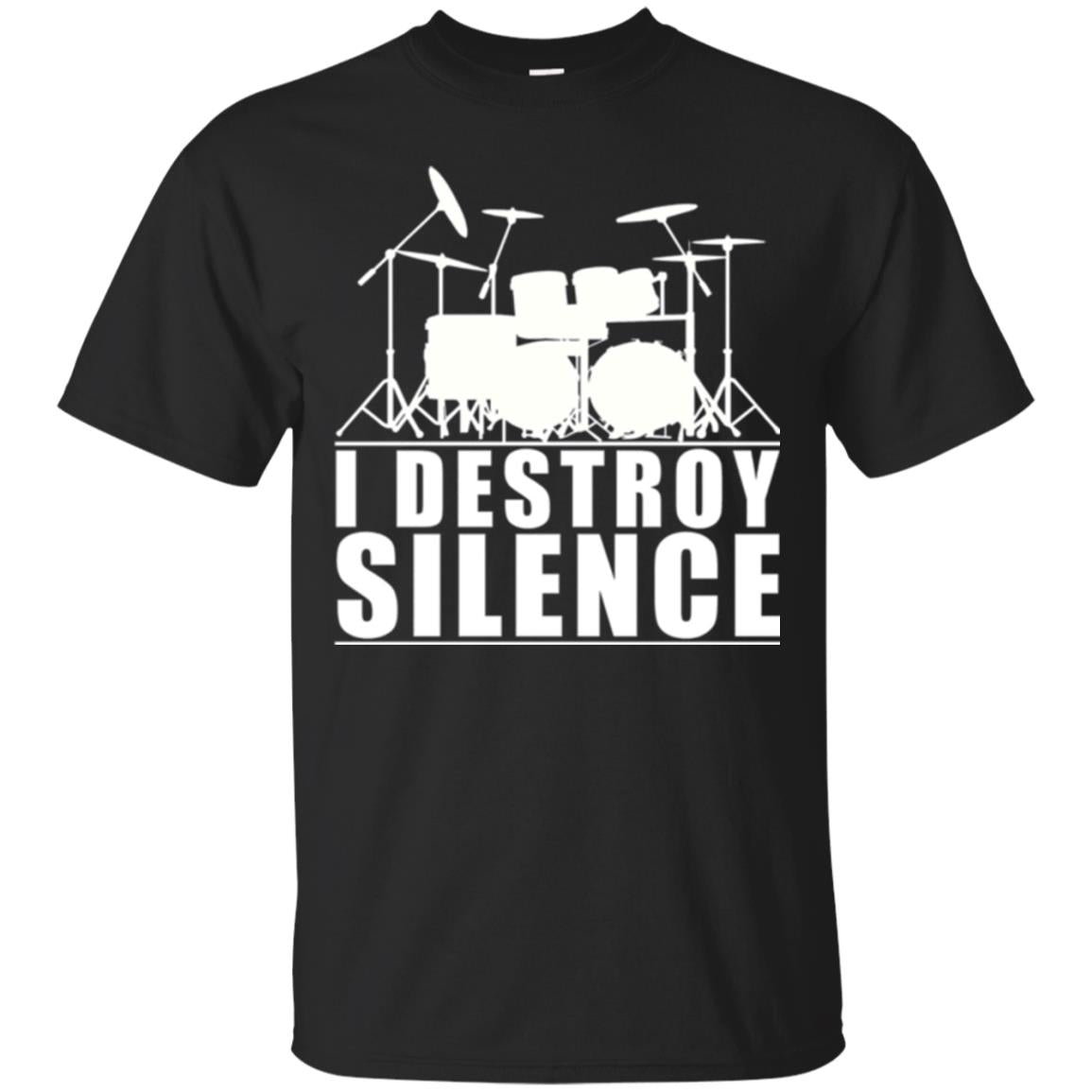 Drums Lover I Destroy Silence T-Shirt