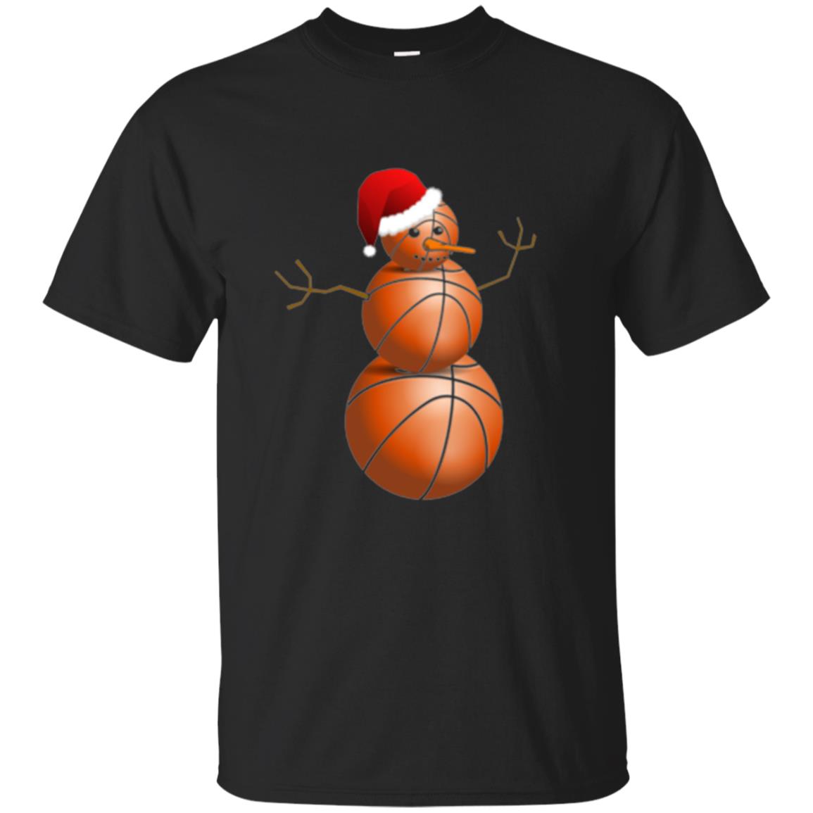 Christmas Basketball Snowman T-Shirt 
