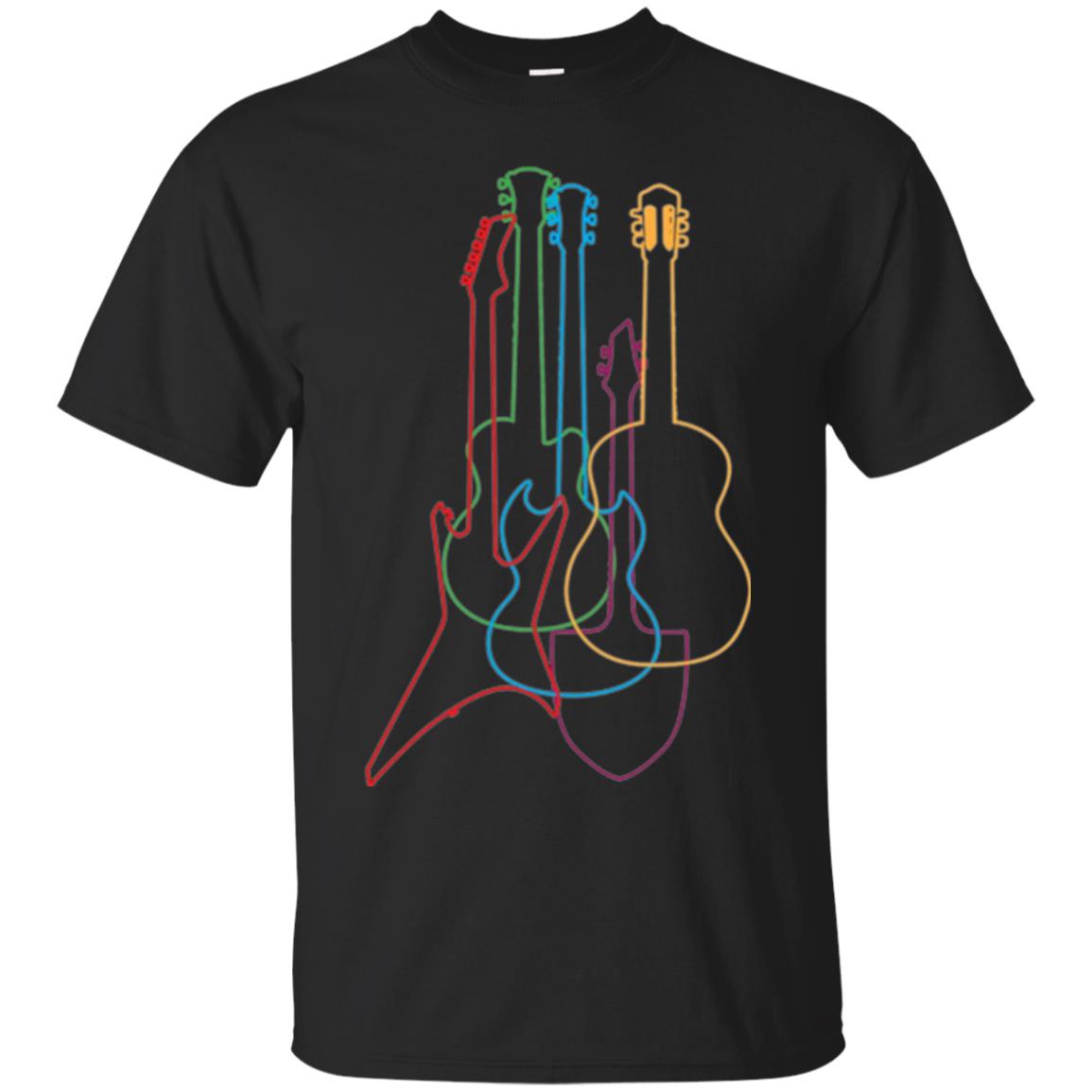 Colored Guitars Electric Acoustic Classical T-Shirt