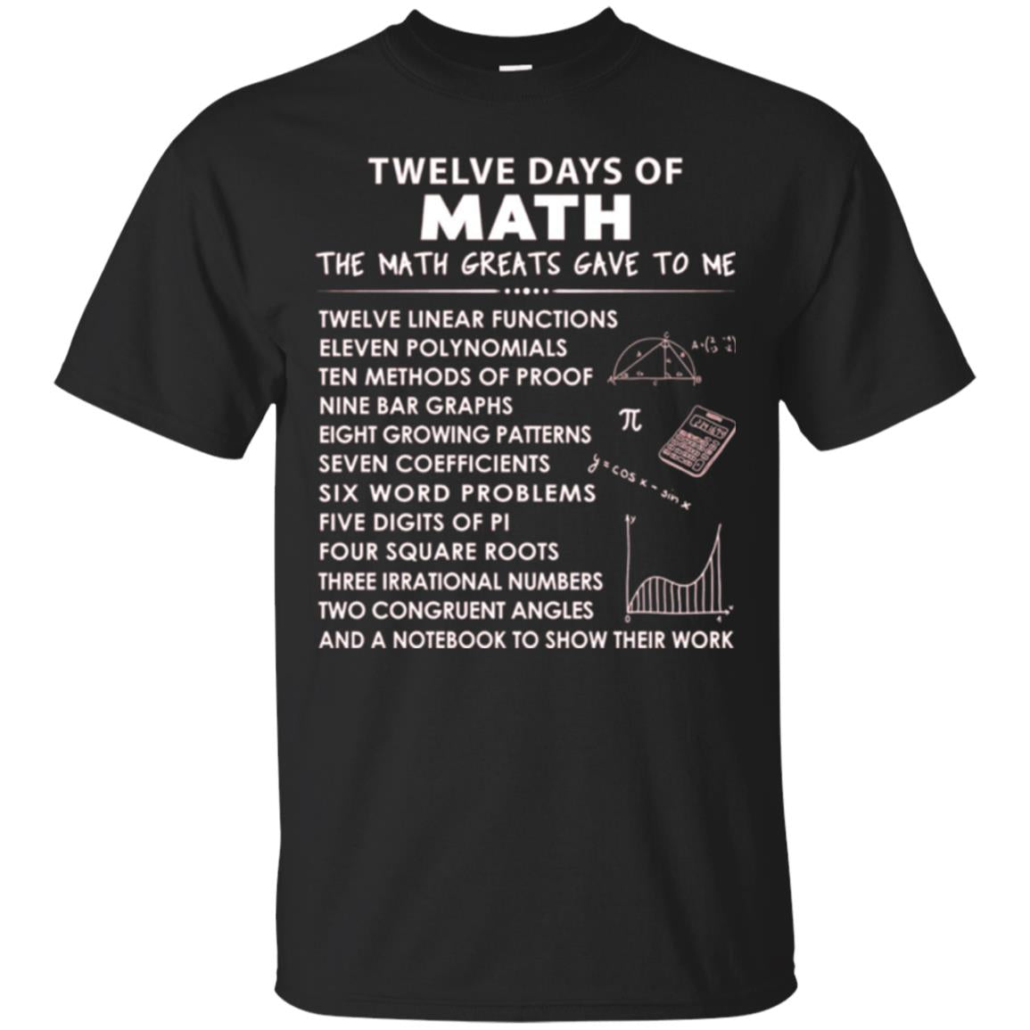 Math Twelve Days Of Math T-Shirt 