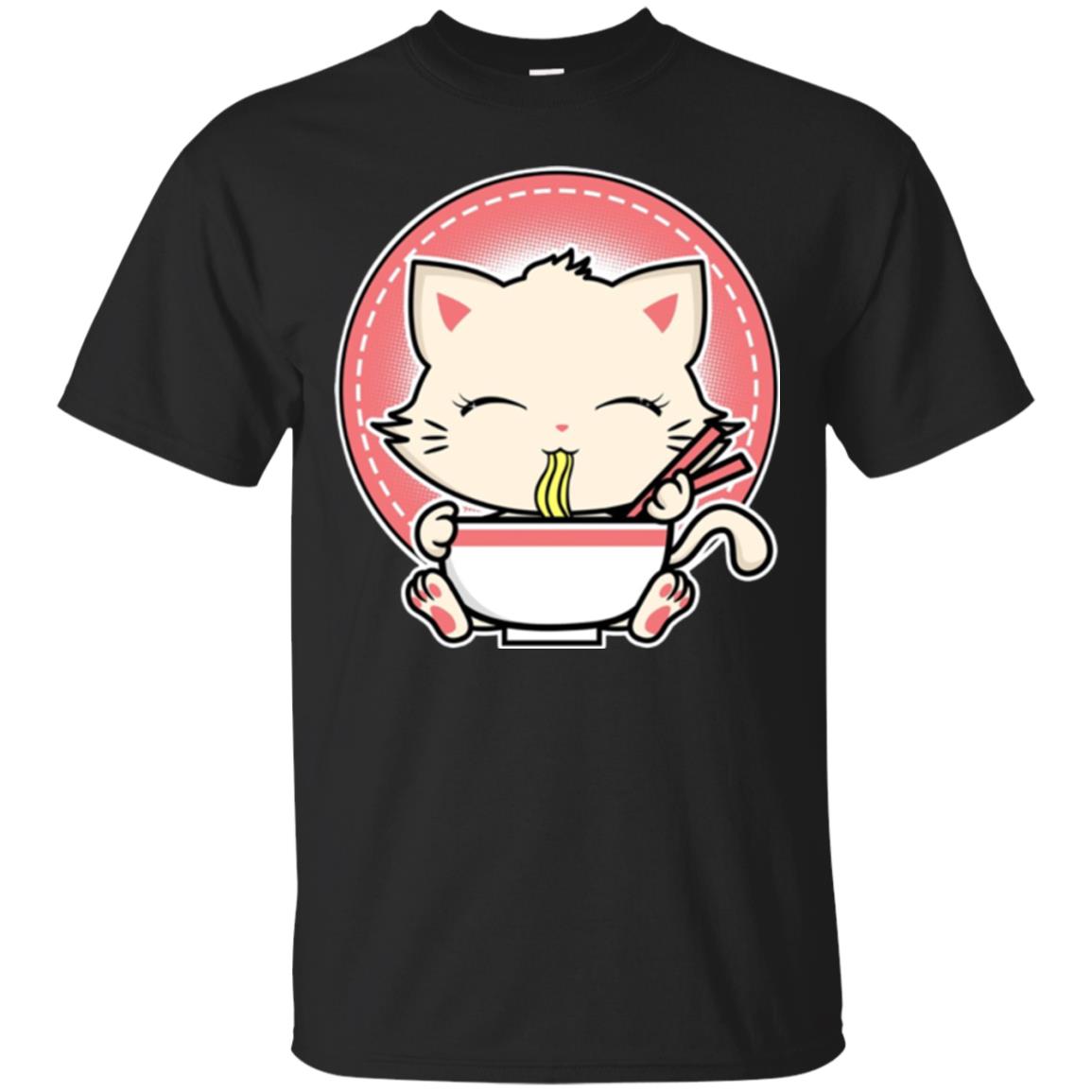 Kawaii Japanese Anime Cat Ramen T-Shirt