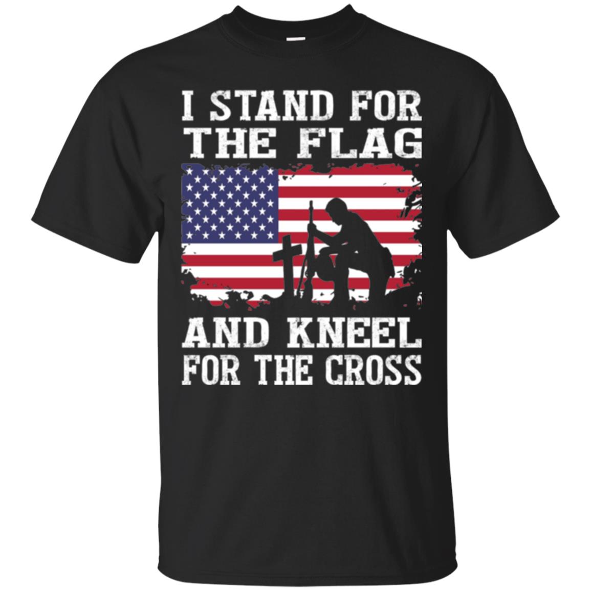 Miiitary Stand For The Flag And Kneel For The Cross T-Shirt 