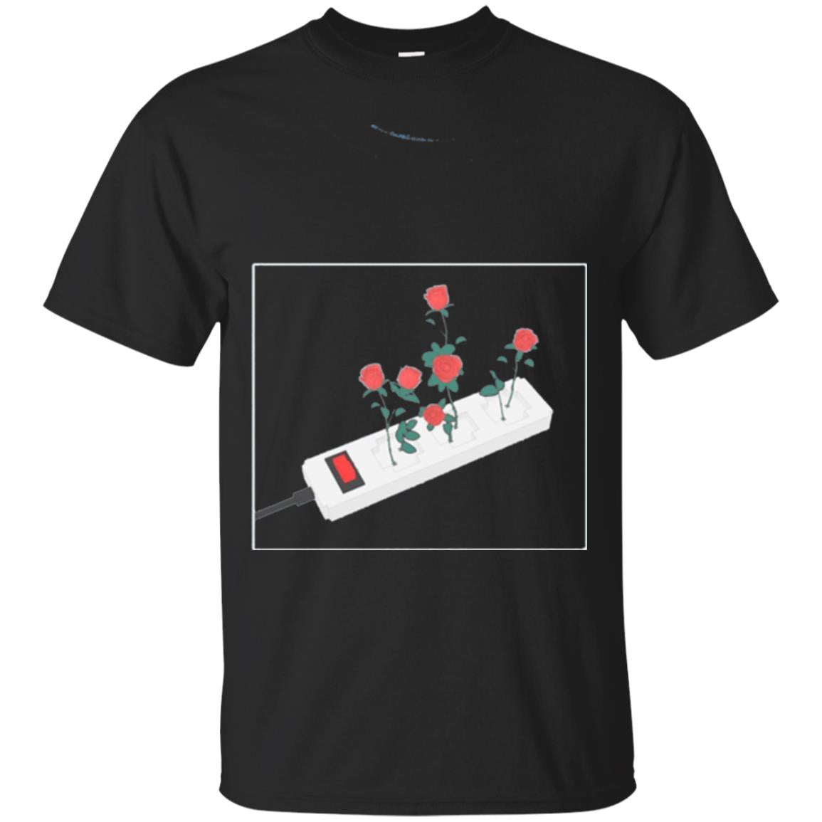 Flower Power Cute Art Aesthetic Vaporwave Digital Rose T-Shirt