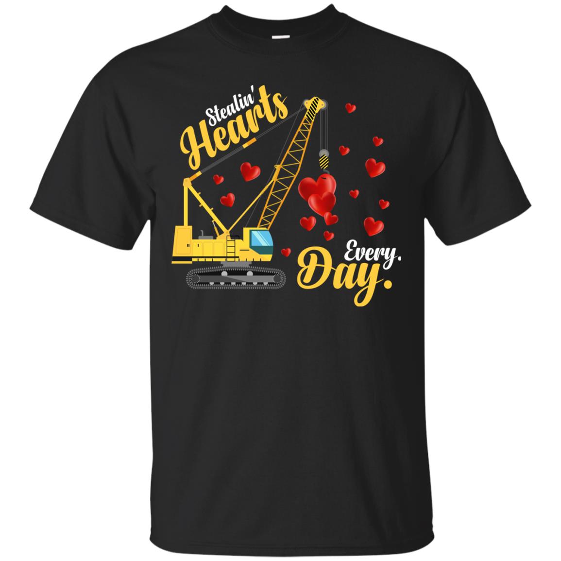 Valentines Day Stealin Hearts Every Day With Crane T-Shirt