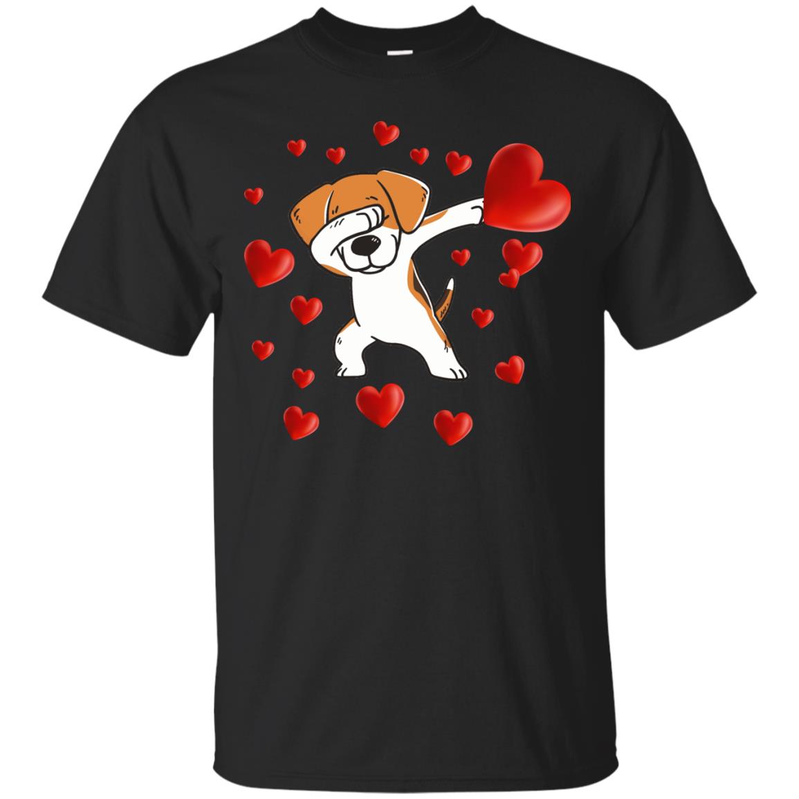 Valentines Day Dabbing Dog T-Shirt