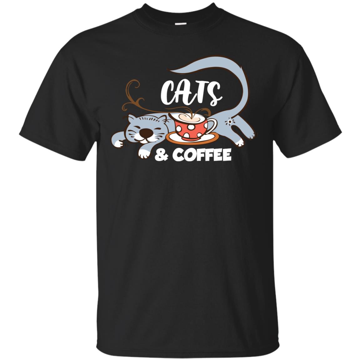A Good Day Start With Cat And Coffee Cat Lover T-Shirt