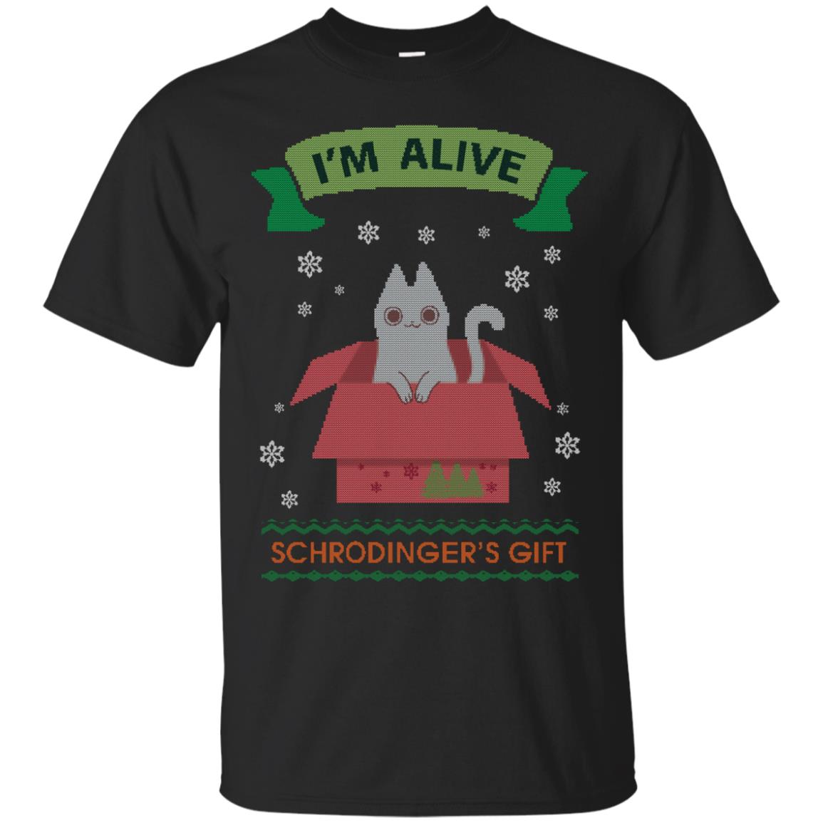 Im Alive Schrodingers Gift Cat Christmas T-Shirt 