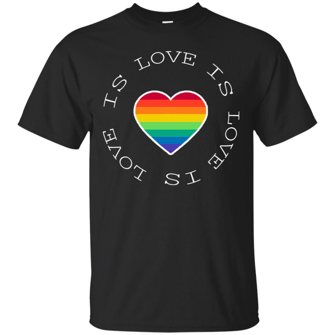 Love Is Love Rainbow Heart Lgbt Support Gif T-Shirt