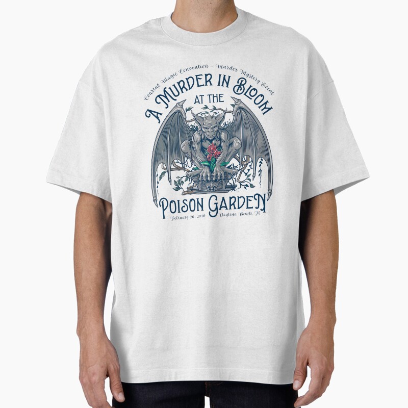 Coastal Magic Convention 2026: A Murder In Bloom Unisex Graphic T Shirt Short Sleeve Tee Everyday Casual Wear