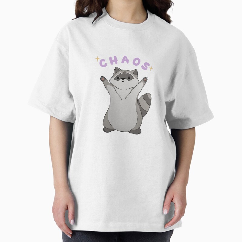 Raccoon Chaos Unisex Graphic T Shirt Short Sleeve Tee Everyday Casual Wear 2