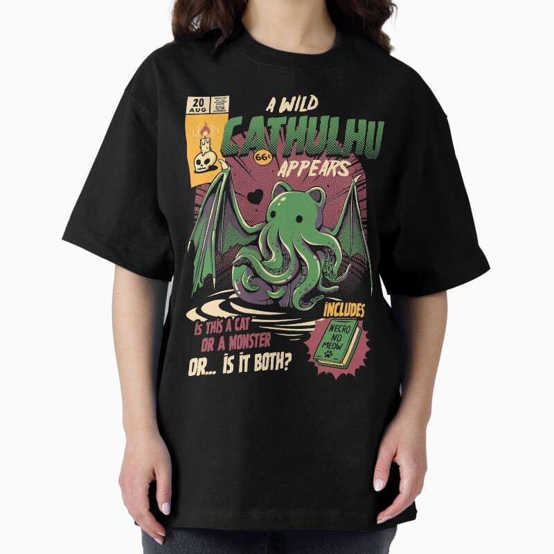 Cathulhu Unisex Graphic T Shirt Short Sleeve Tee Everyday Casual Wear 2