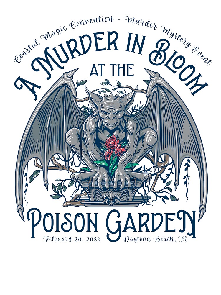 Coastal Magic Convention 2026: A Murder In Bloom Unisex Graphic T Shirt Short Sleeve Tee Everyday Casual Wear 3