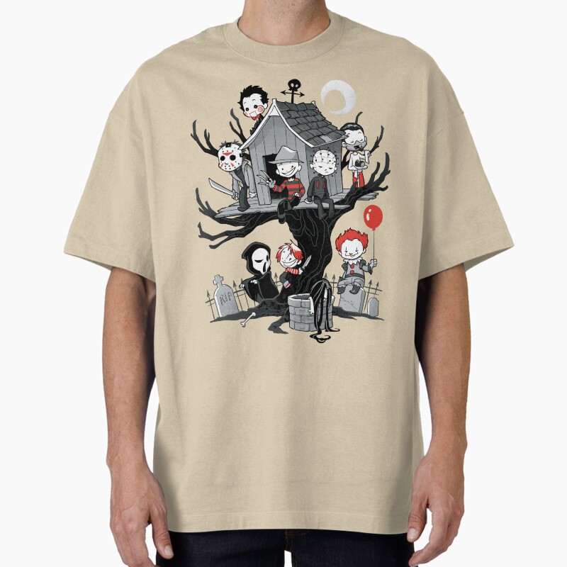 Horror House Unisex Graphic T Shirt Short Sleeve Tee Everyday Casual Wear