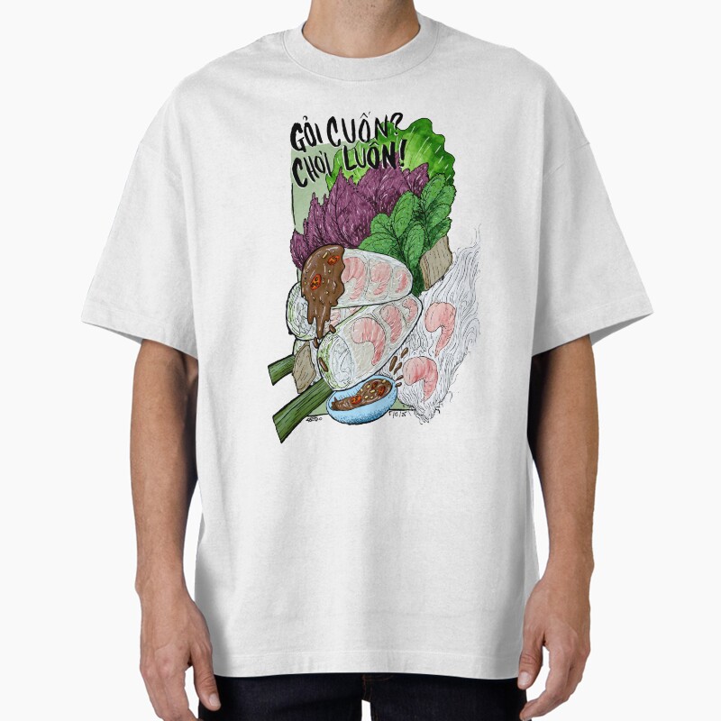 Vietnamese Summer Rolls Unisex Graphic T Shirt Short Sleeve Tee Everyday Casual Wear
