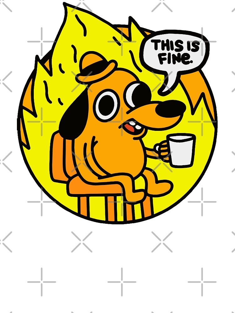 This Is Fine - Funny Meme Unisex Graphic T Shirt  Short Sleeve Tee Everyday Casual Wear 3