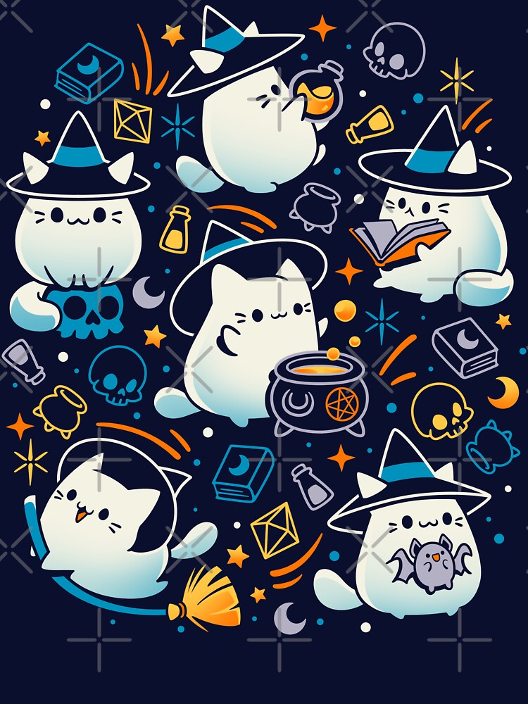 Whiskers And Witchcraft - Cute Cat Witch Unisex Graphic T Shirt Short Sleeve Tee Everyday Casual Wear 3